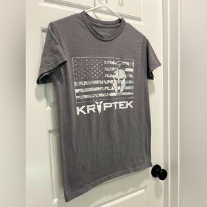 Men’s Kryptek gray short sleeve T-shirt.   Size Small
